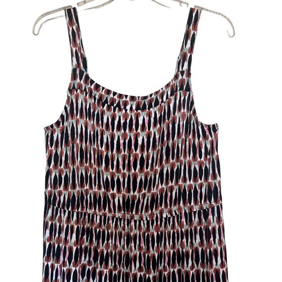 Lane Bryant White/Black Multi Geometric Spaghetti Strap Tiered Maxi Dress 14/16 - Picture 4 of 9